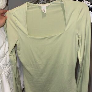 H&M Green Fitted Blouse